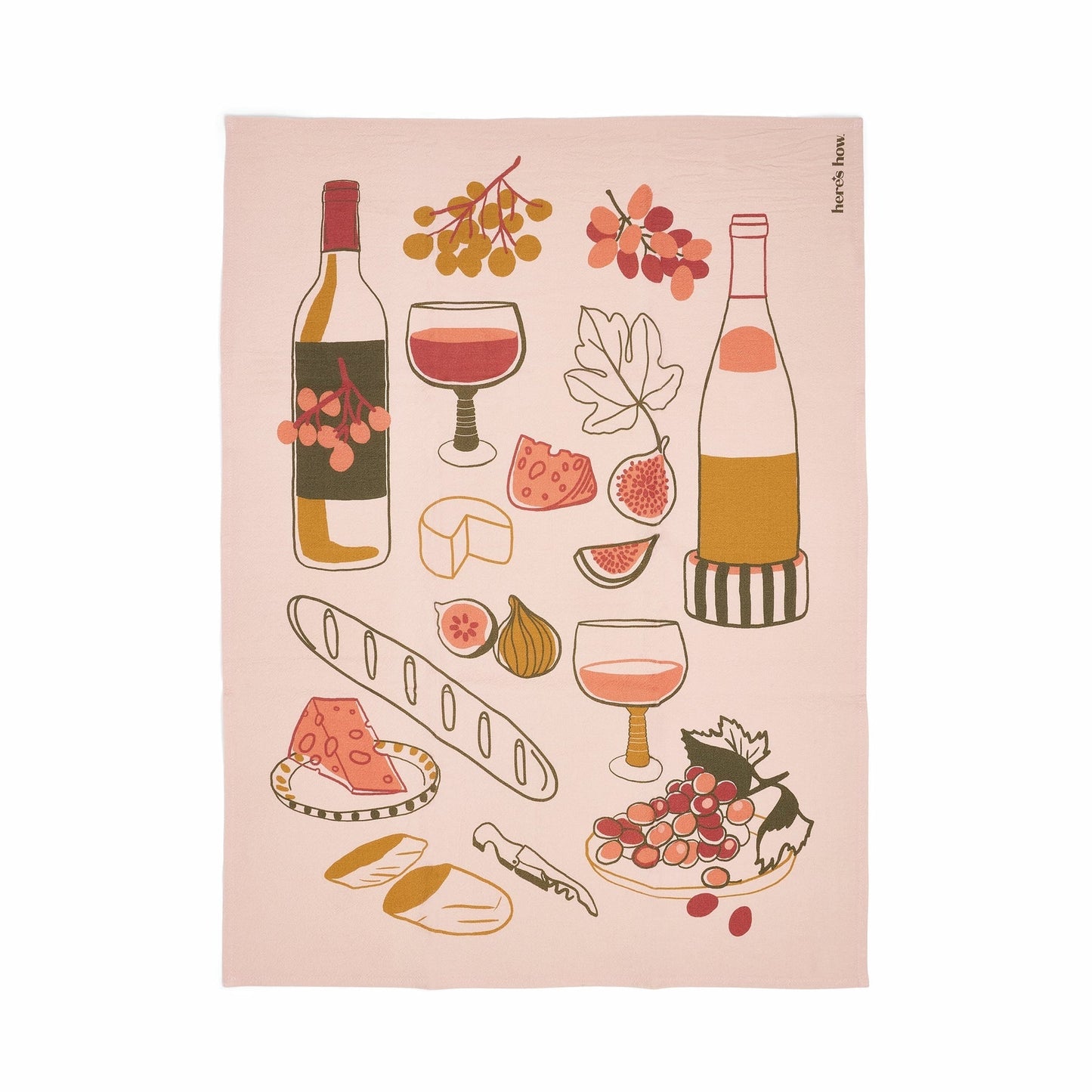 THE EMMY TEA TOWEL - WINE - MarramTrading.com