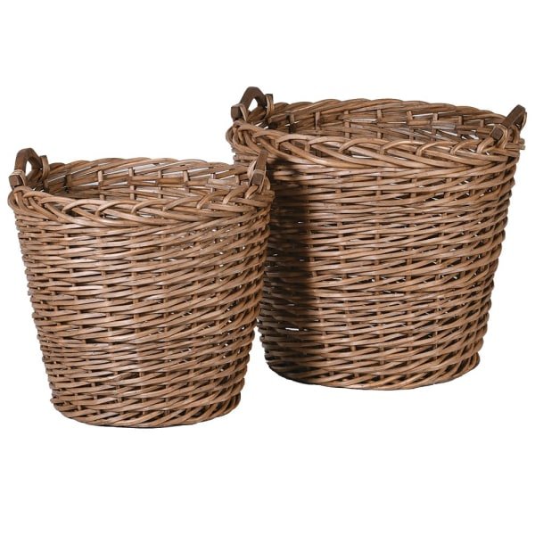 Willow Basket with Wooden Handle Large