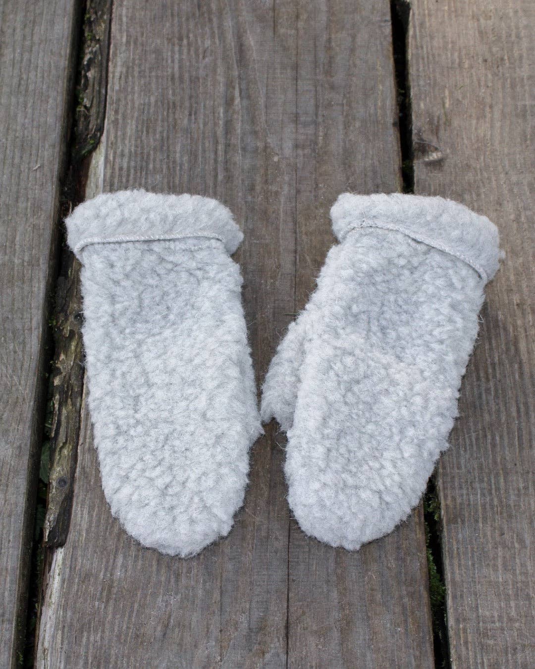 Wool mittens - Light grey - MarramTrading.com