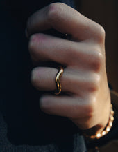 Load image into Gallery viewer, Gold Chunky Irregular Band Ring, Waterproof
