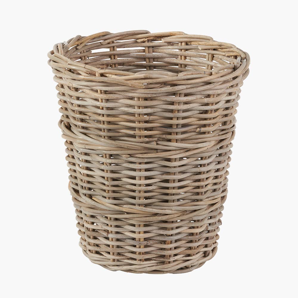 Kubu Rattan Round Waste Paper Bin