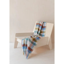Load image into Gallery viewer, Recycled Wool Knee Blanket in Rainbow Check
