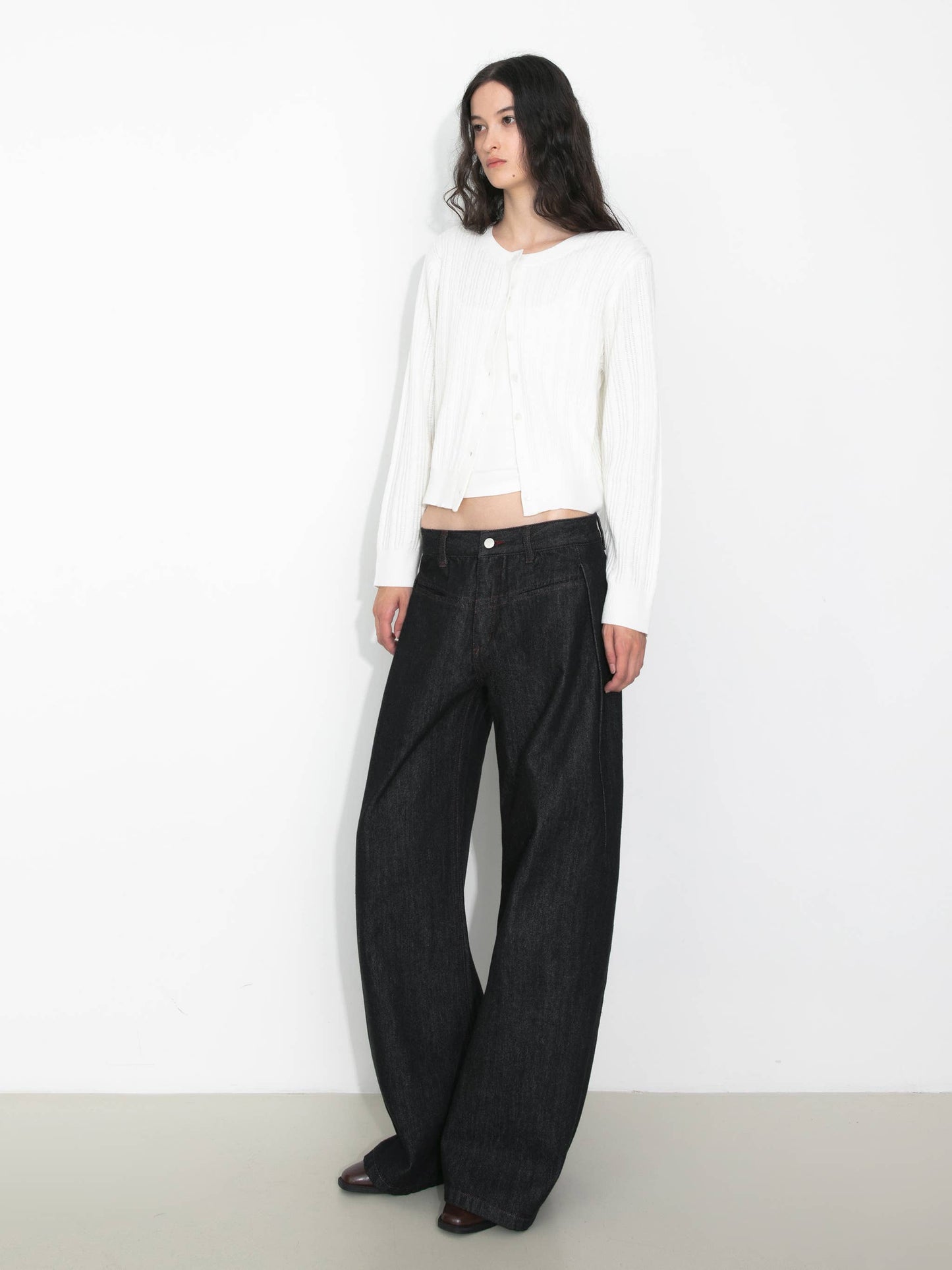 Cable-Knit Cropped Cardigan