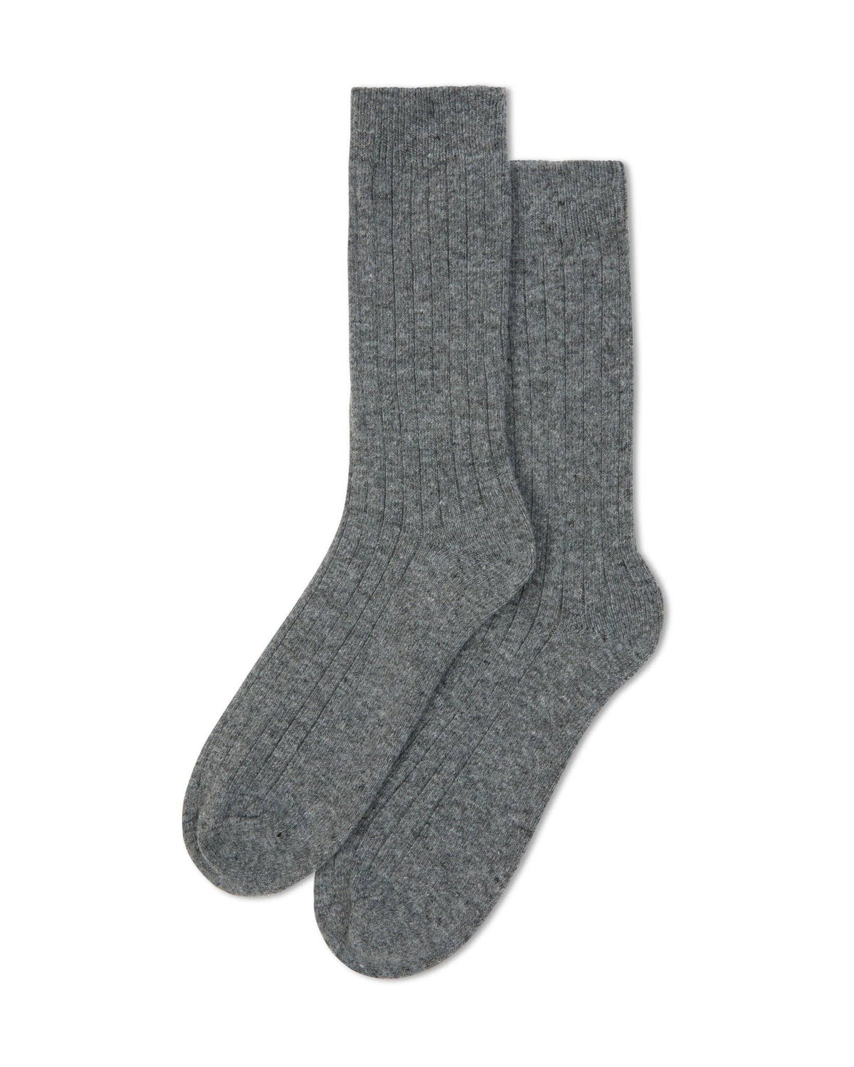 Cashmere Rib Sock | Marl Grey | Men's