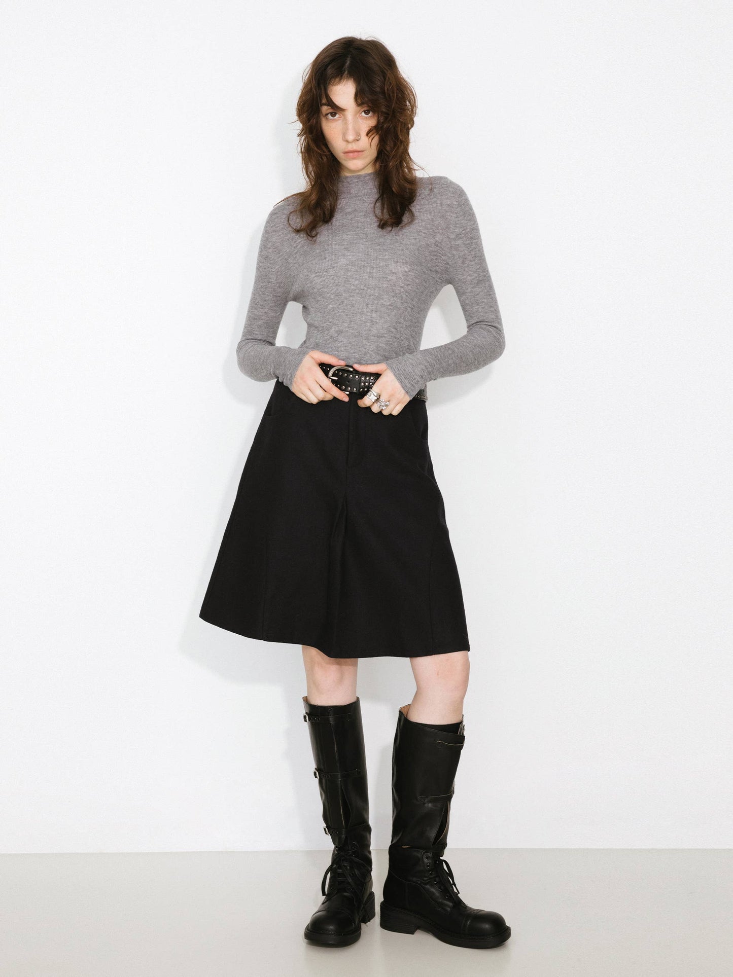 Merino Wool Turtleneck Knitwear Jumper
