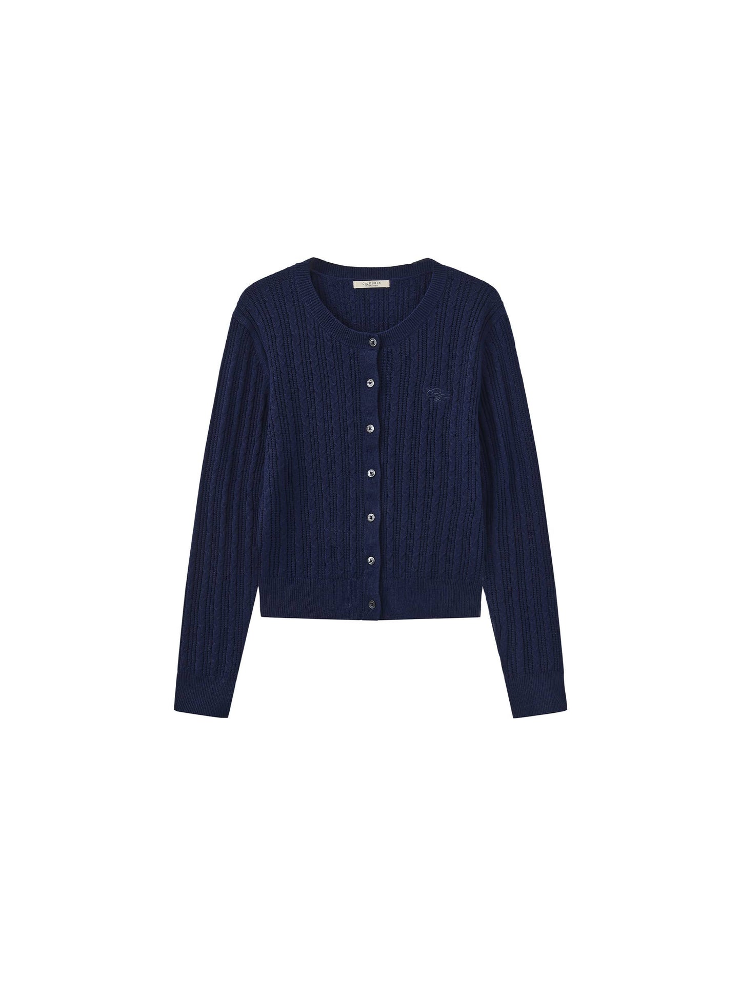 Cable-Knit Cropped Cardigan