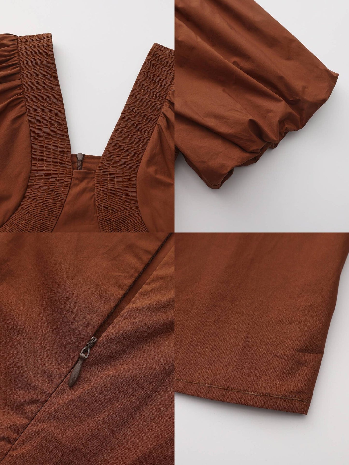 100% Cotton Puff Sleeve Loose - Fit Dress - MarramTrading.com