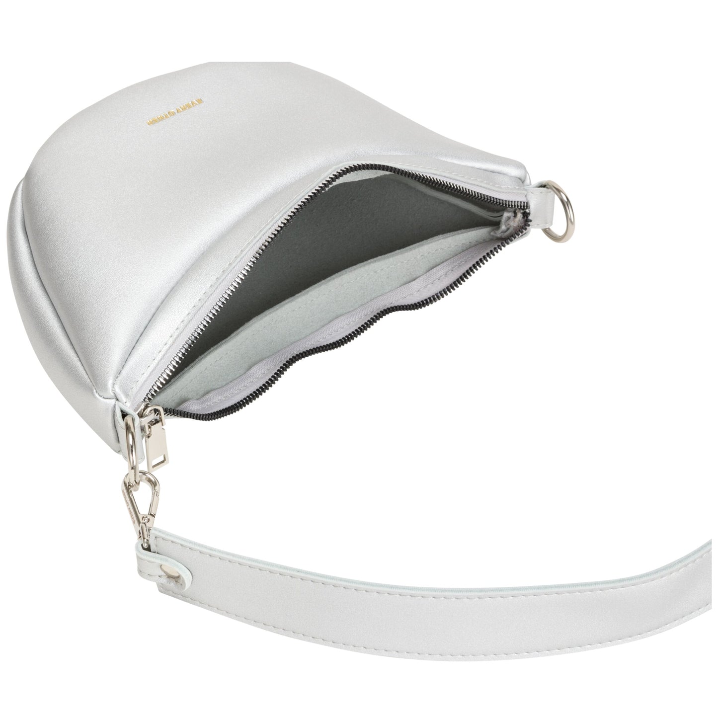 Slouch Crossbody Bag Silver