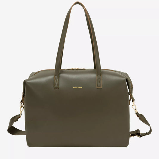 Large Dark Taupe Holdall Bag
