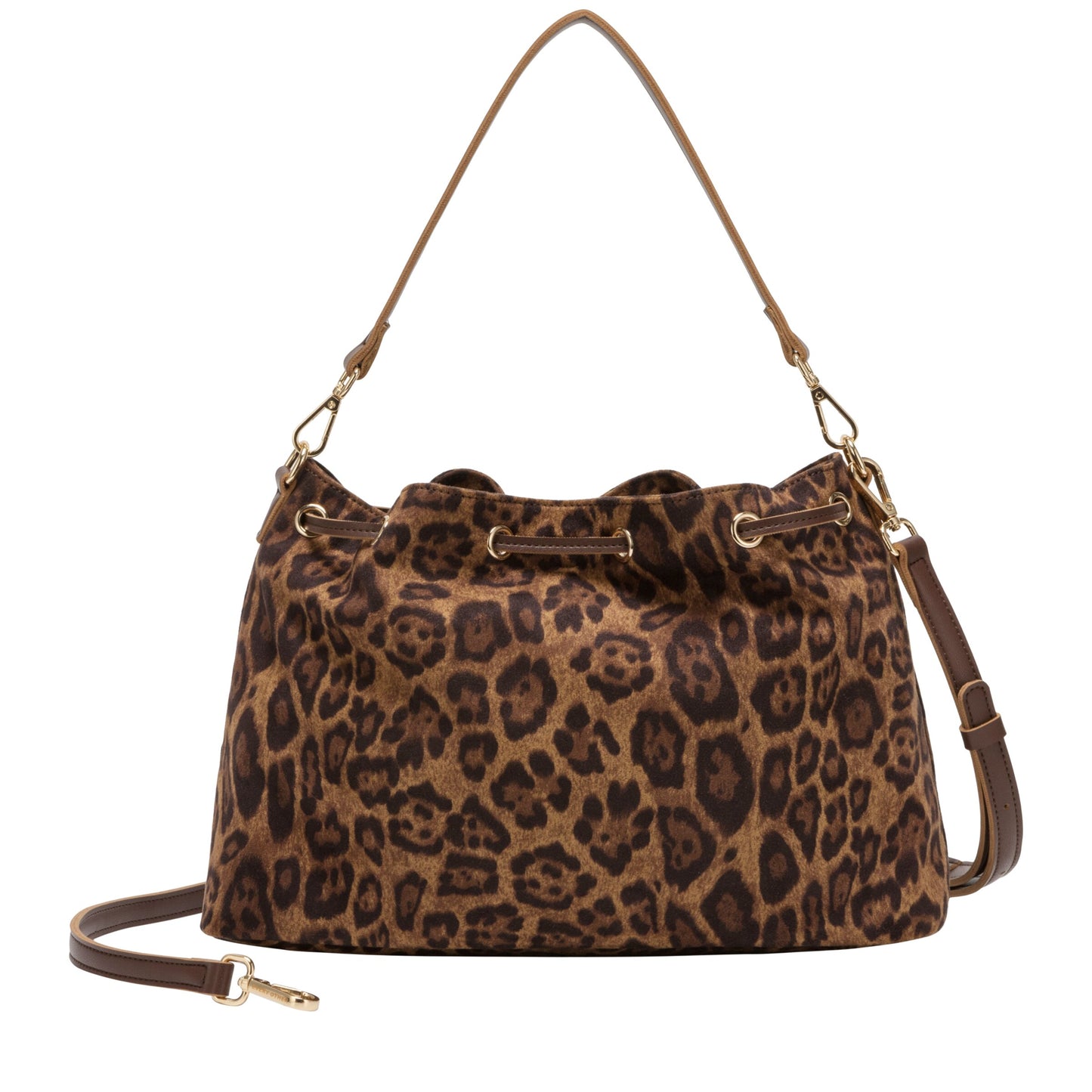 Suedette Draw Top Shoulder Bag