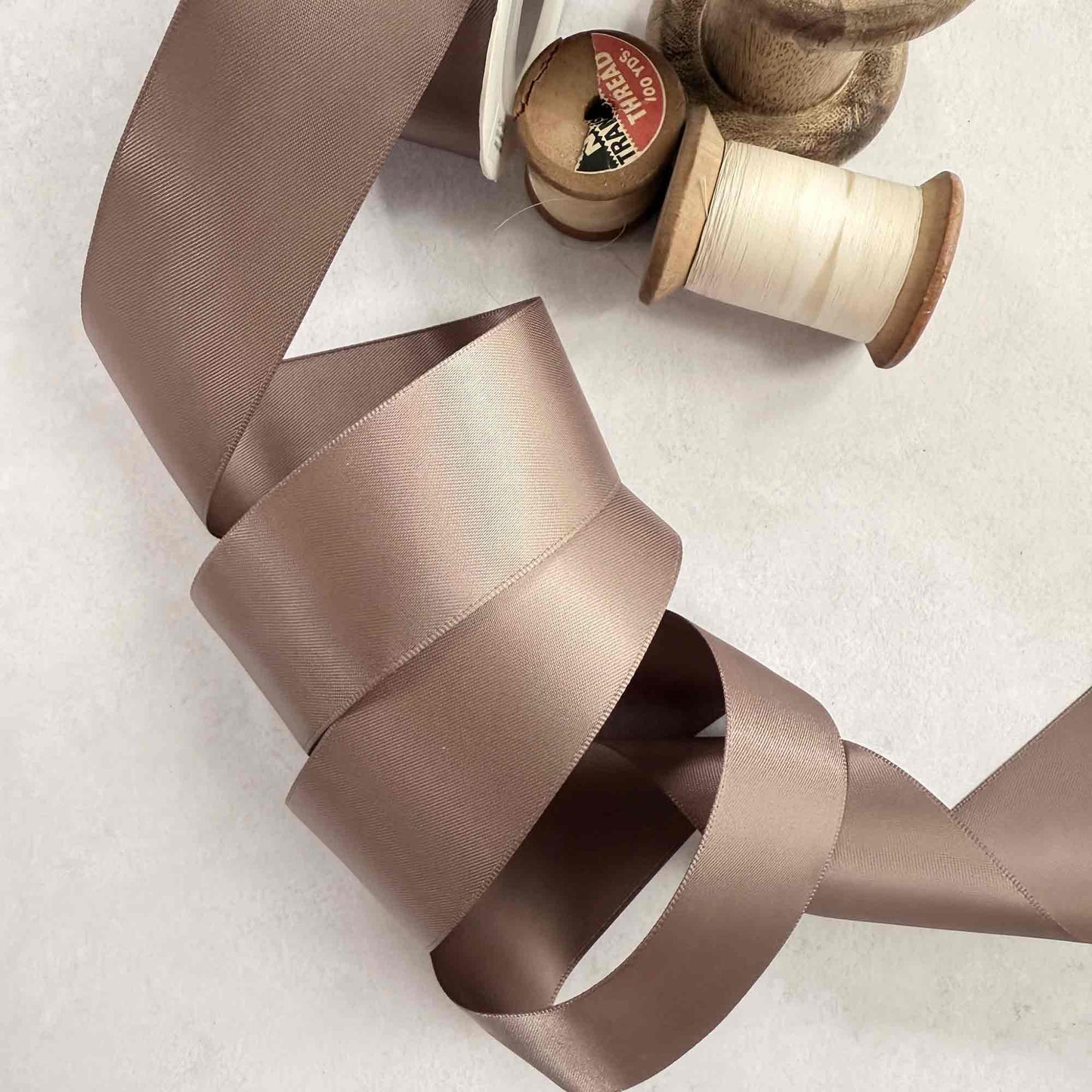 Chocolate Chip Satin Ribbon on 10 Meter Rolls