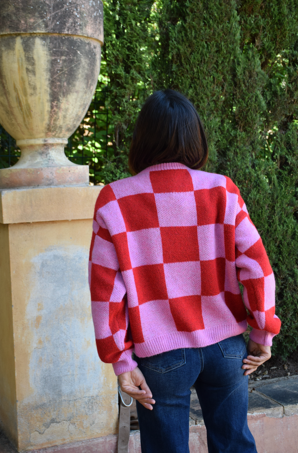 Valentina Red and Pink Cardigan
