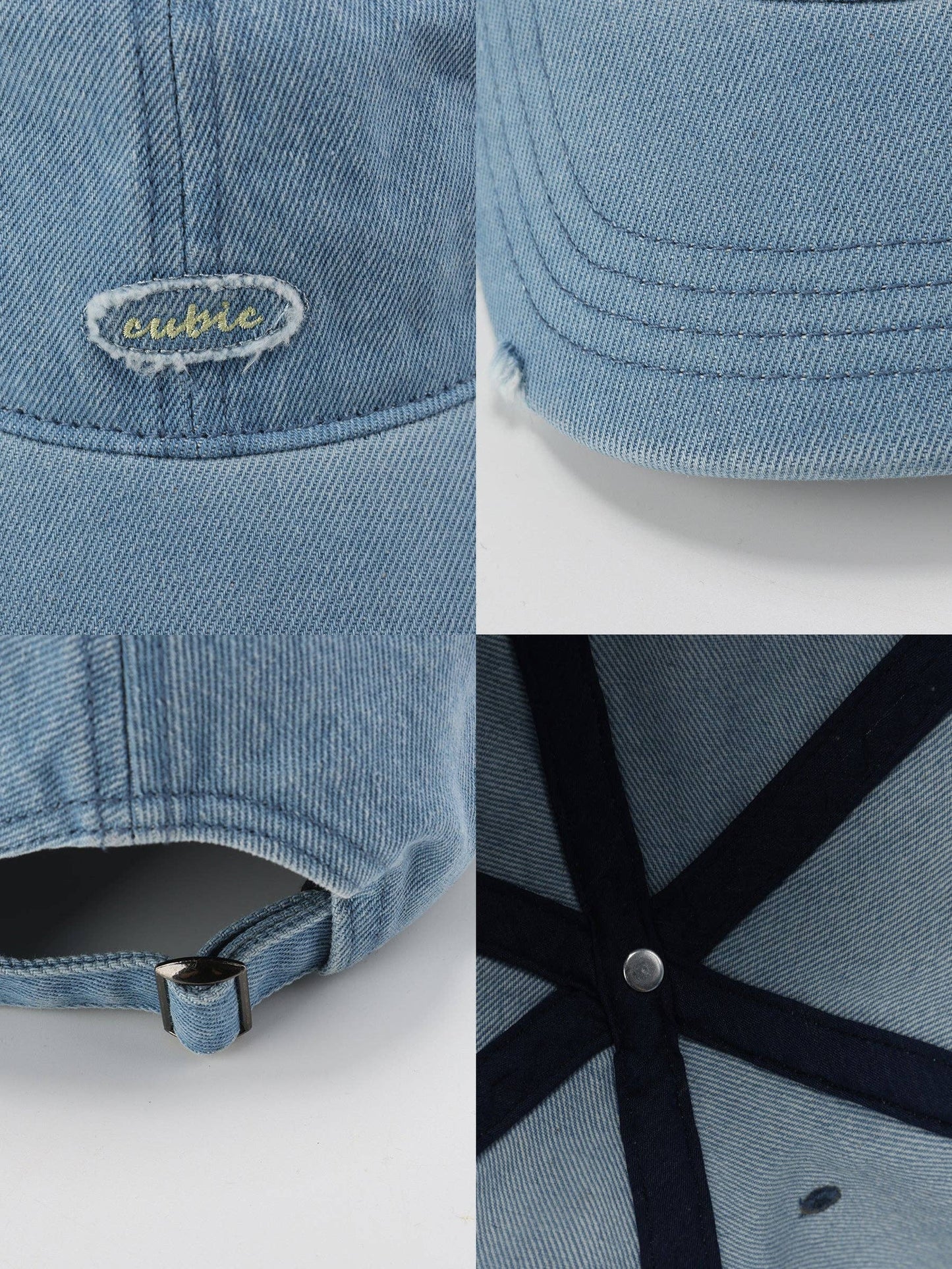 Denim Cubic Cap