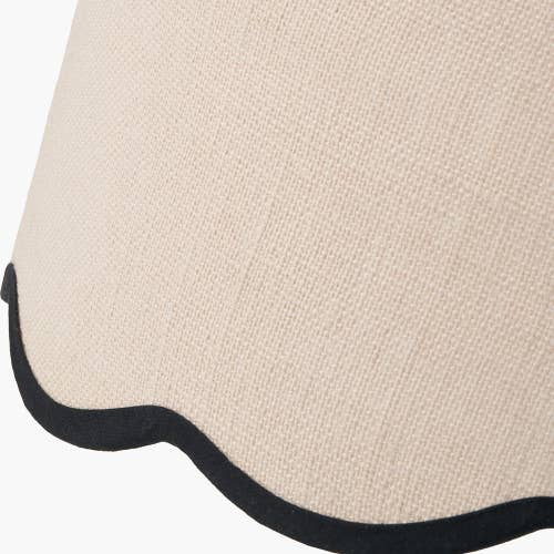 Cream Jute Scalloped Edge Lampshade - 40cm