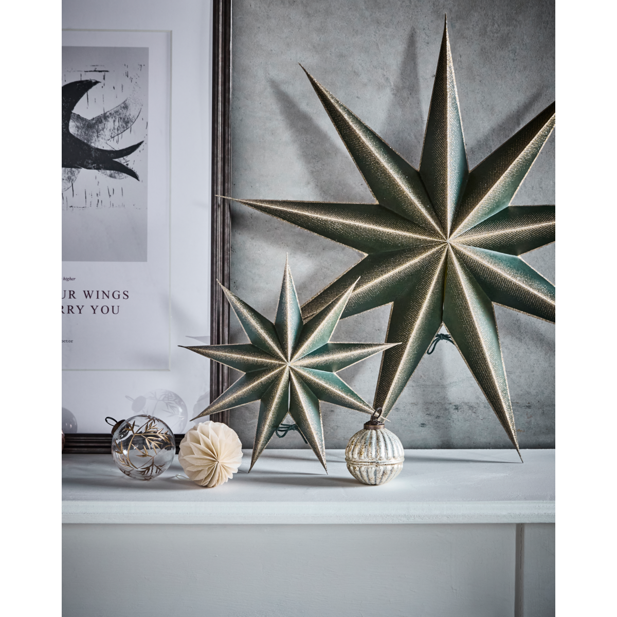 9 Point Green & Champagne Star - Small