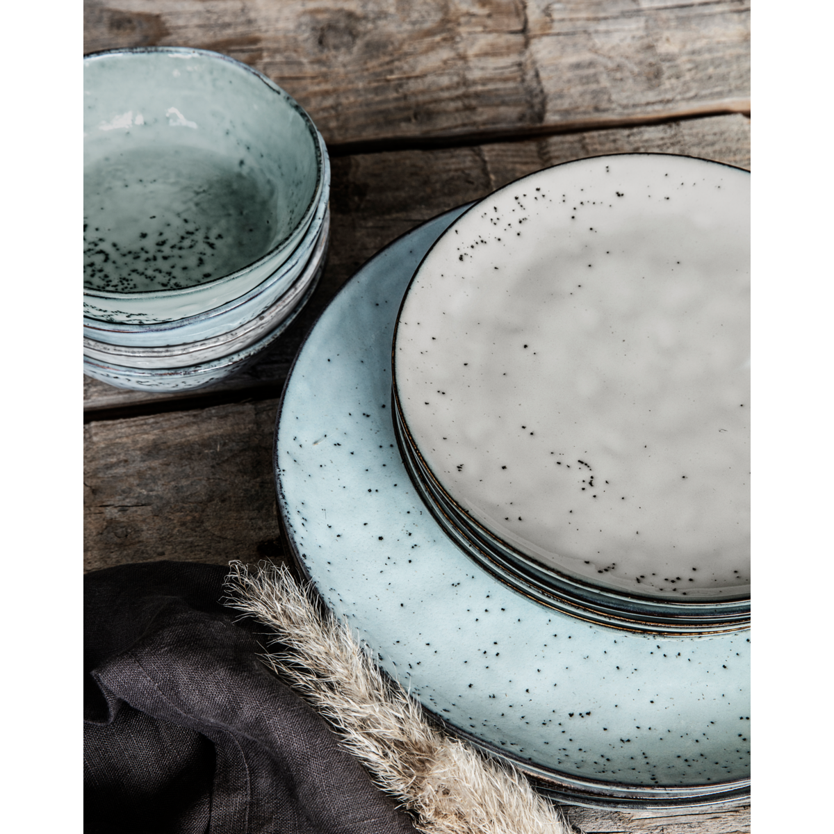 Dinner Plate - Rustic Grey/blue