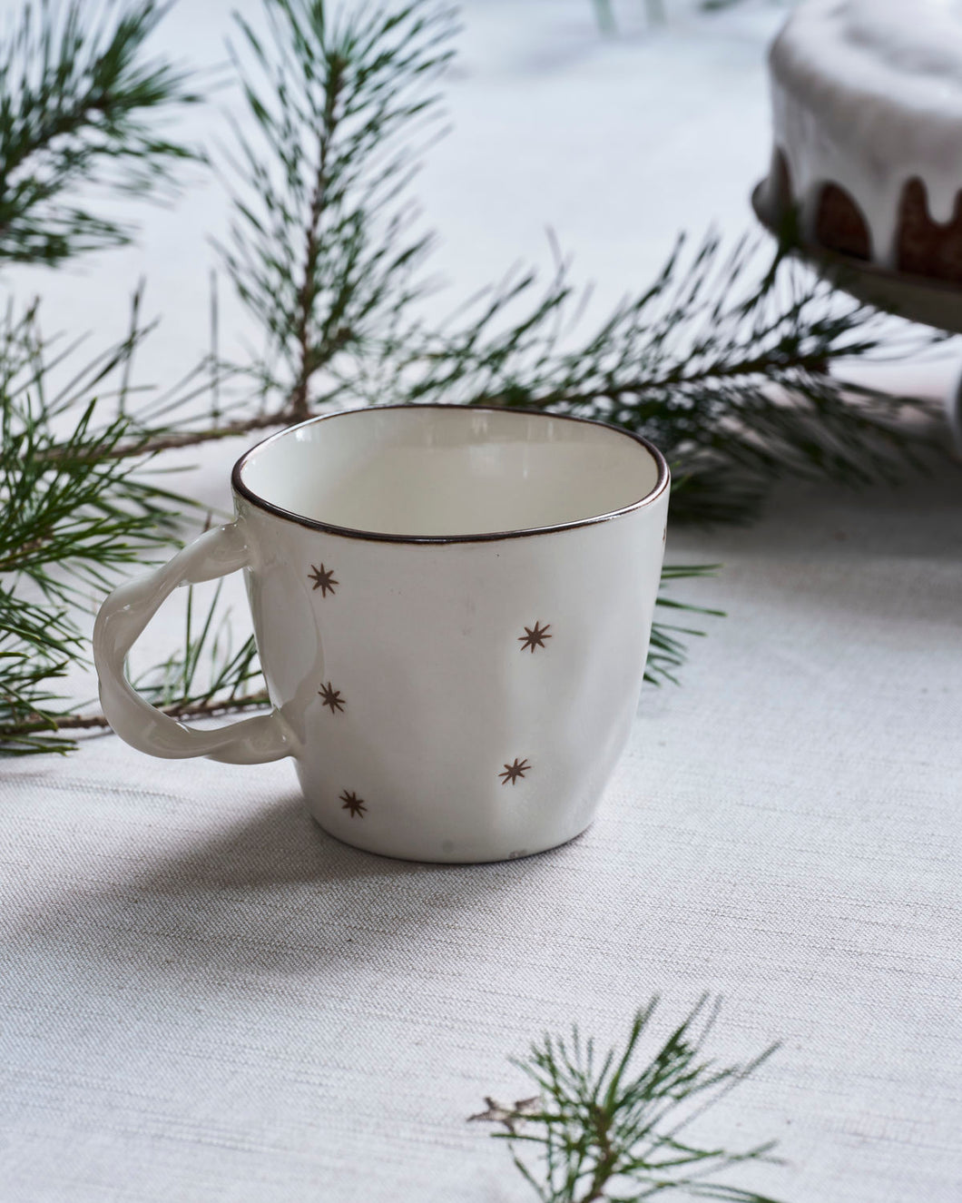 White Starry Mug Set of 2