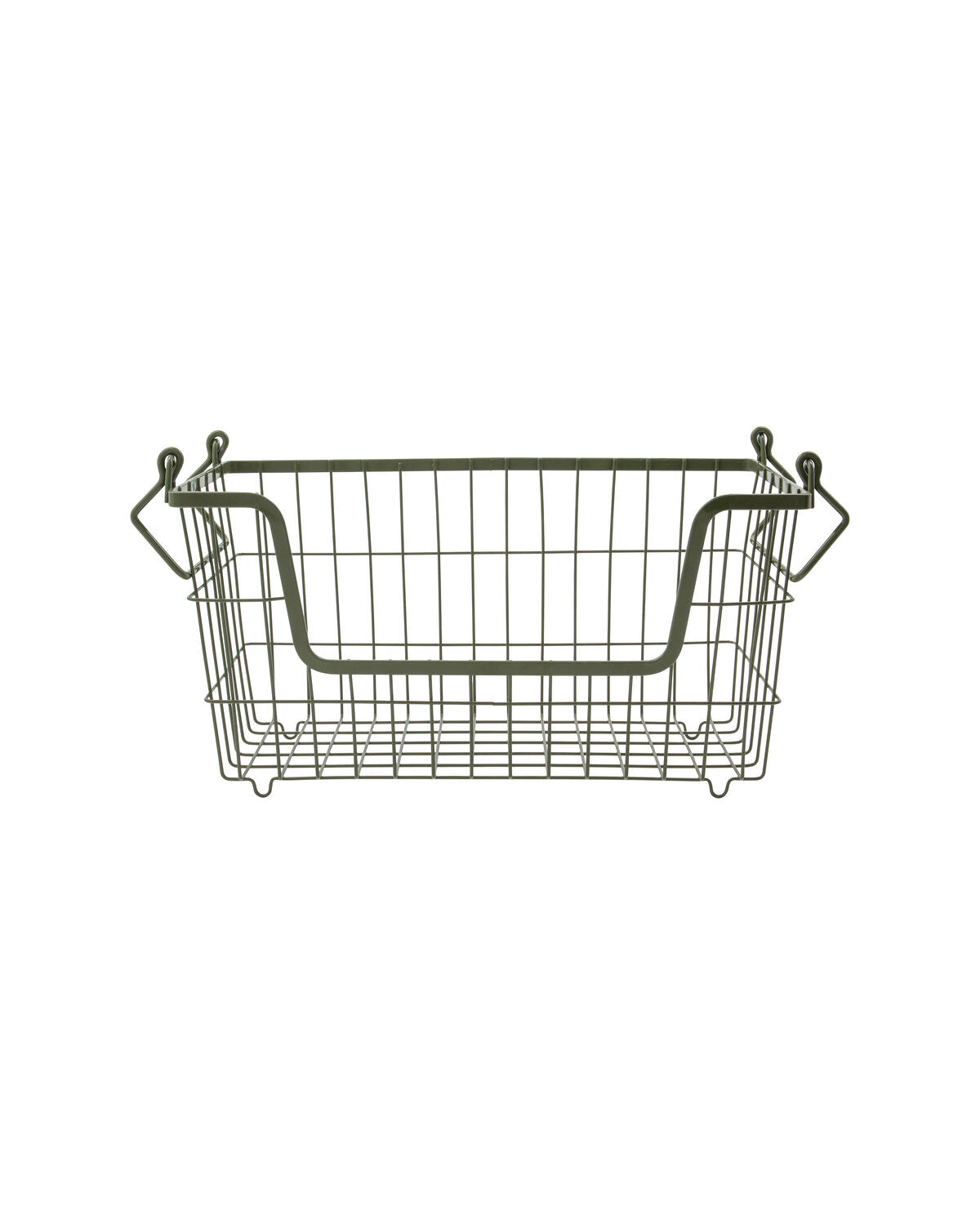 Army Green Wire Stacking Basket