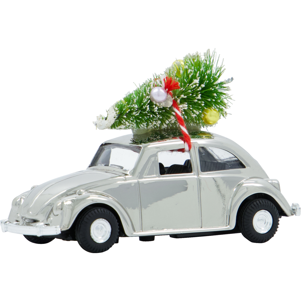 Decoration, Mini Xmas car, Silver