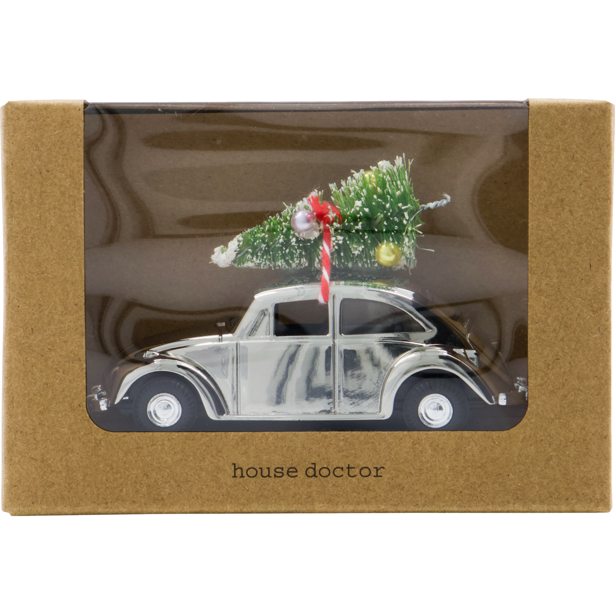 Decoration, Mini Xmas car, Silver