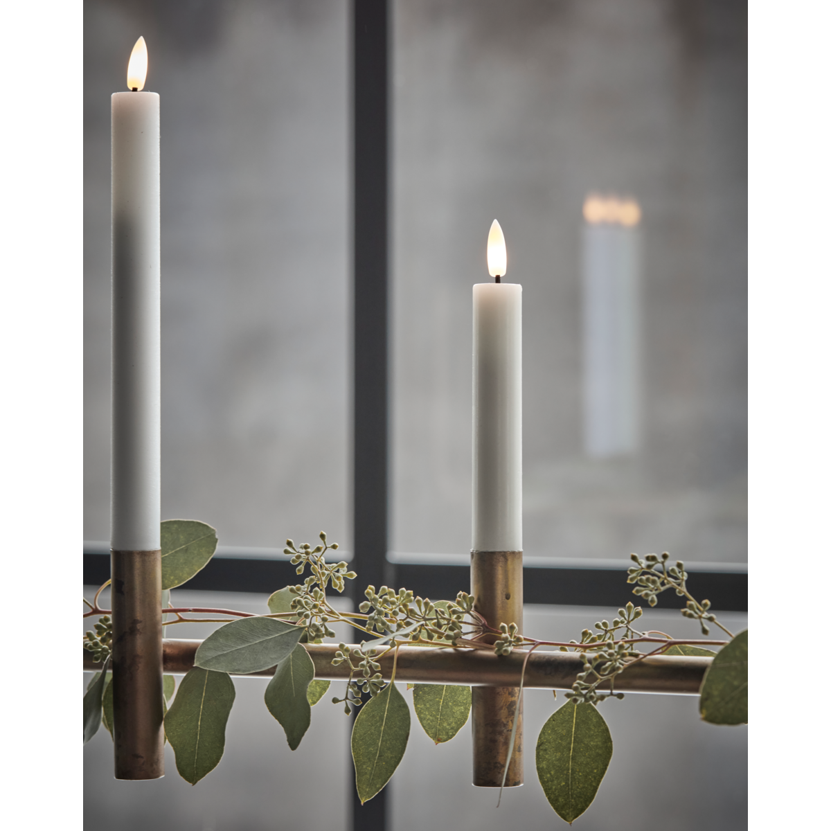 White LED Dinner Candles Short