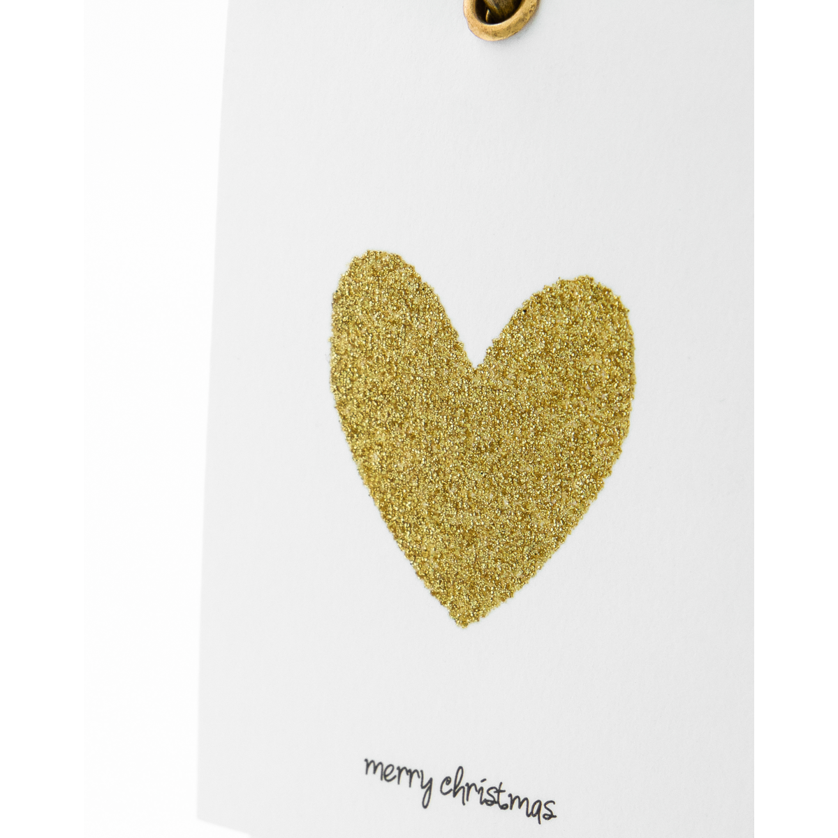 Gift tags - Glitter White/Golden - Set of 12