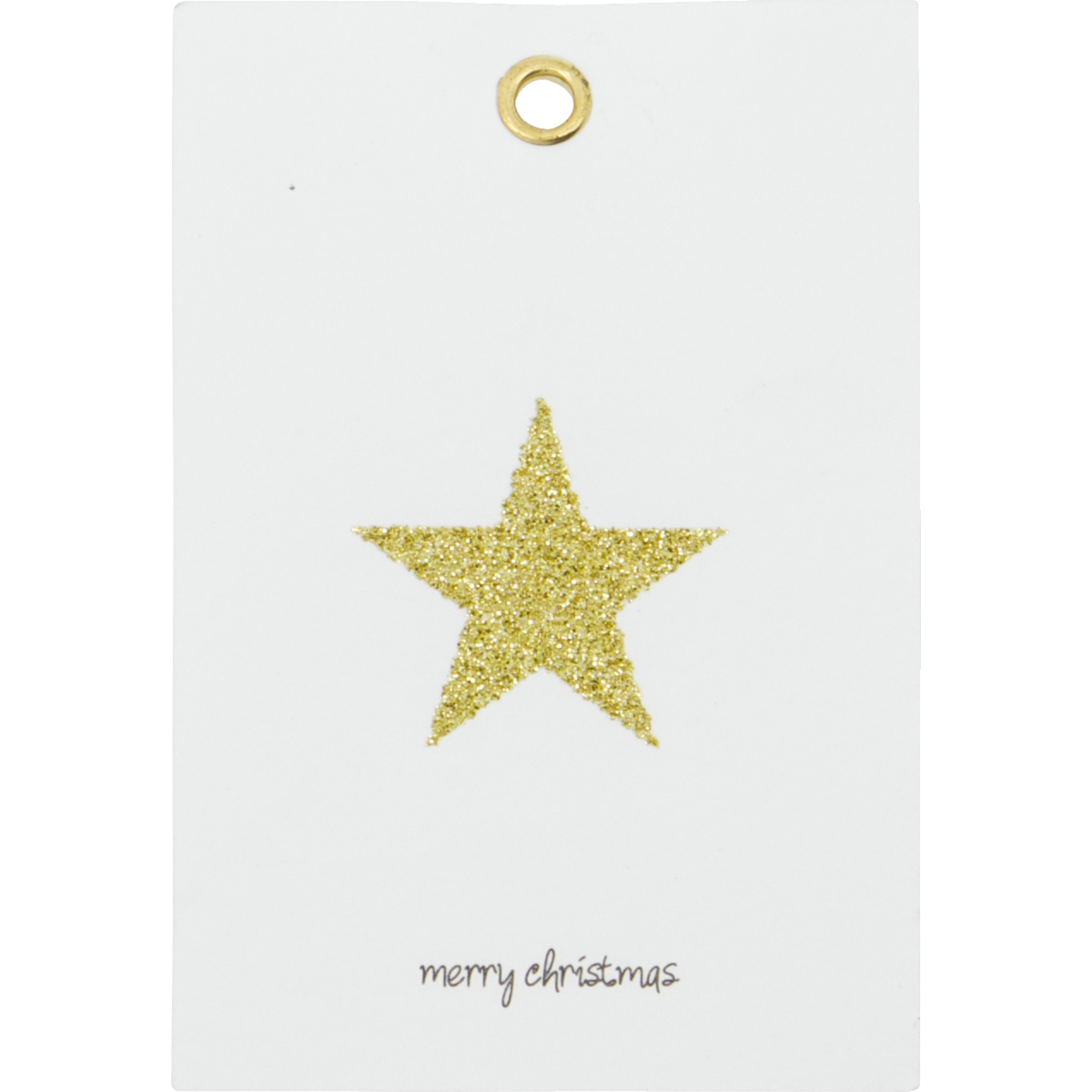 Gift tags - Glitter White/Golden - Set of 12