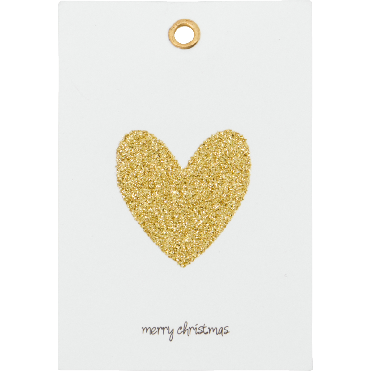 Gift tags - Glitter White/Golden - Set of 12