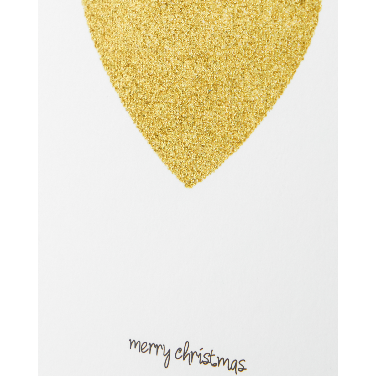 Christmas cards, Glitter, White/Golden - Set of 6