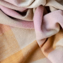 Load image into Gallery viewer, Recycled Wool Blanket Orange Gradient Gingham
