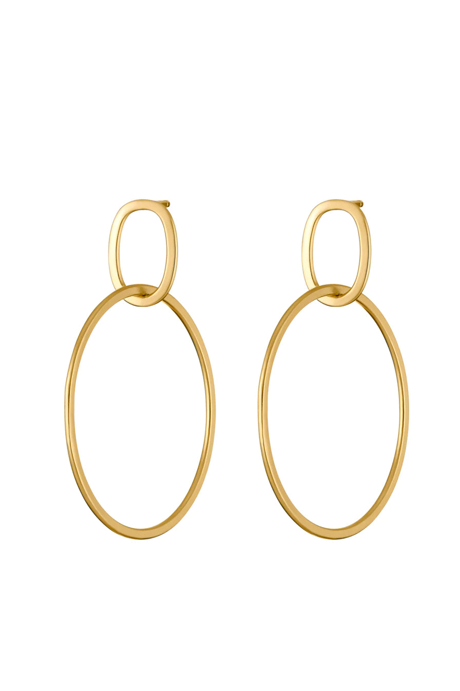 Gold Oxford Earrings