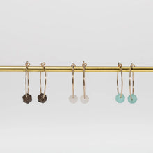 Load image into Gallery viewer, Smokey Quartz Hoop Earrings
