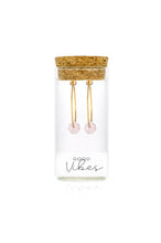 Load image into Gallery viewer, Rose Quartz Hoop Earrings
