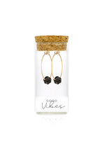Load image into Gallery viewer, Smokey Quartz Hoop Earrings
