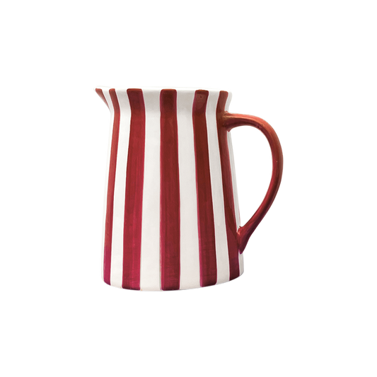 Red striped pitcher