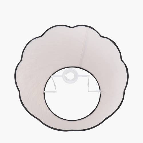 Cream Jute Scalloped Edge Lampshade - 40cm