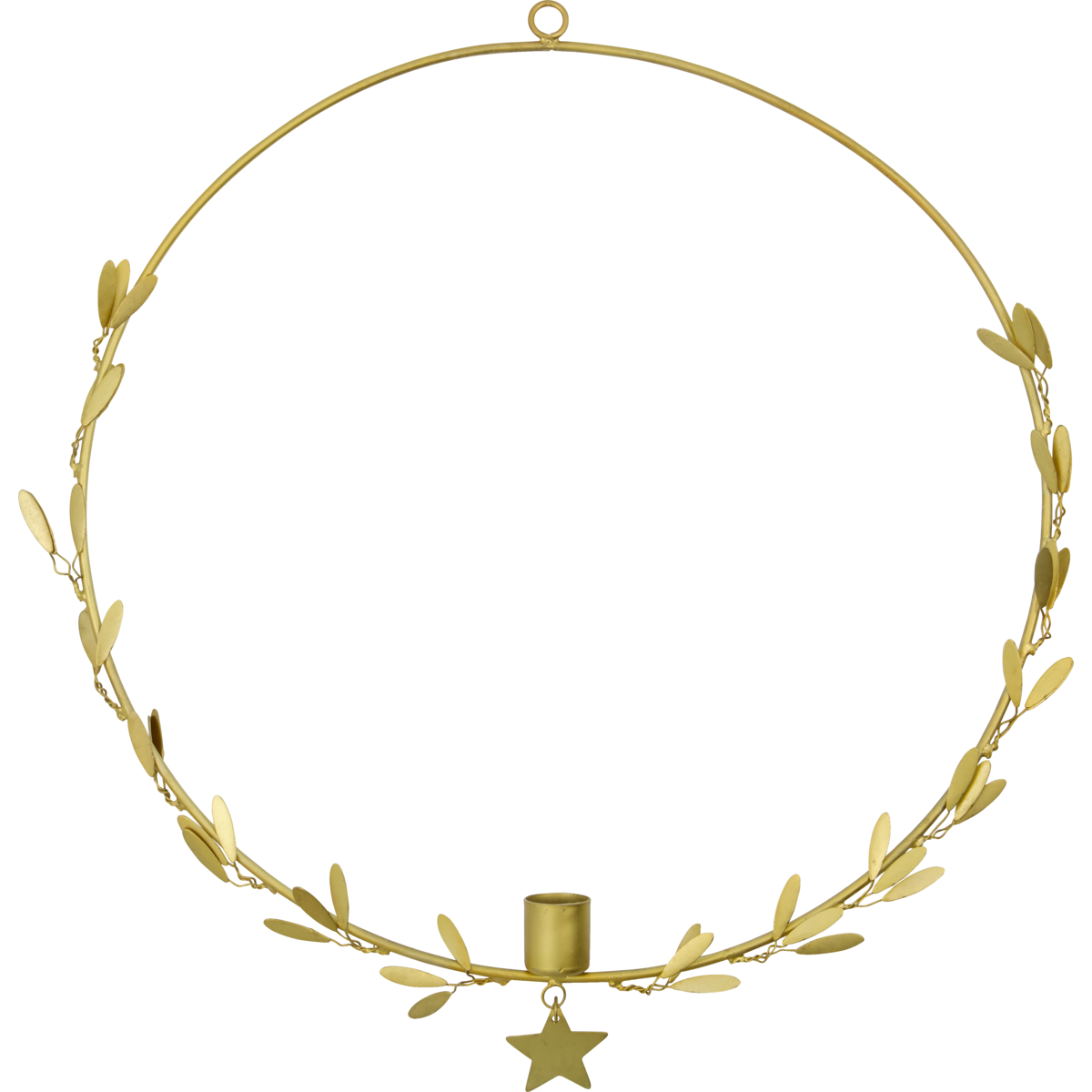 Candle holder, Mistletoe, Brass finish