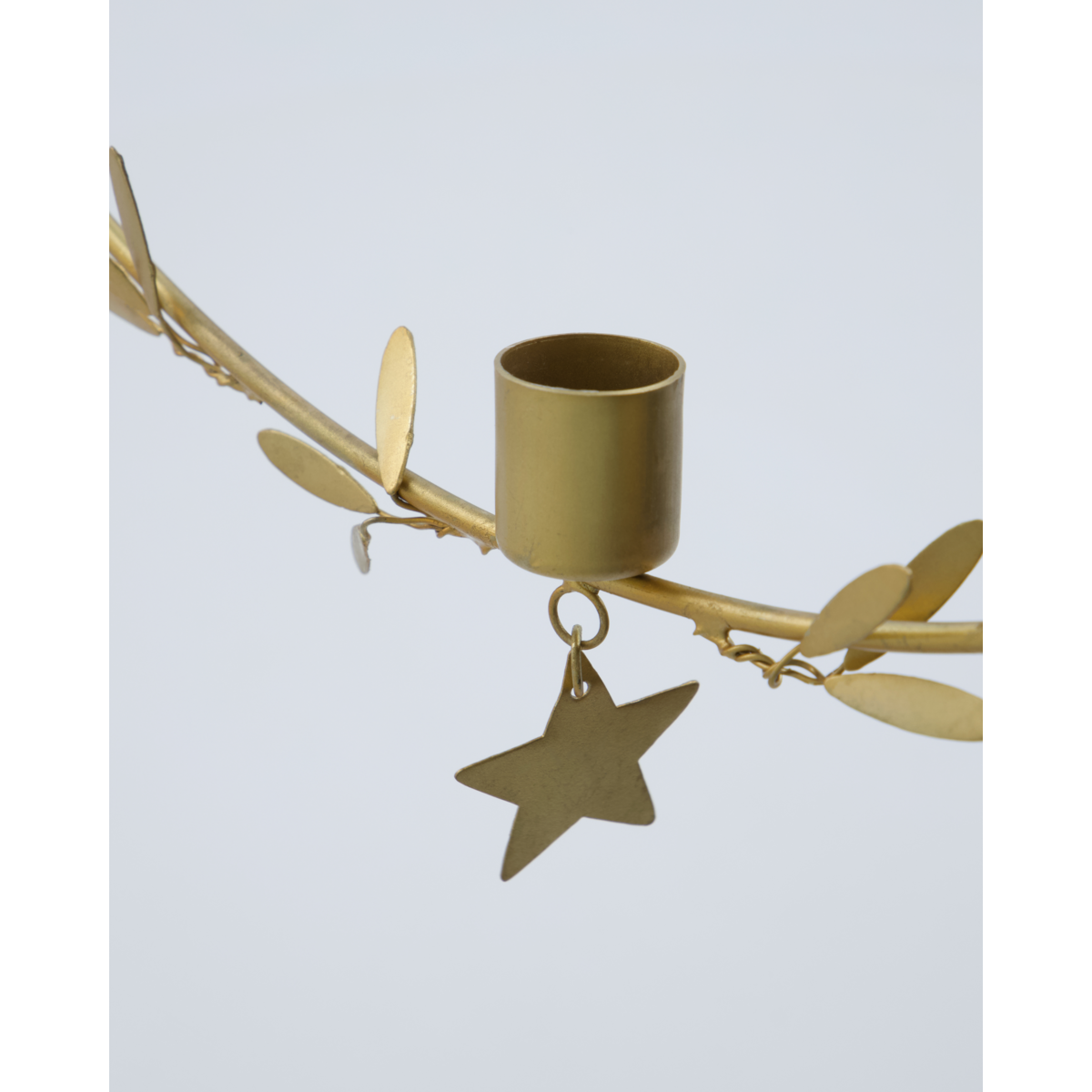 Candle holder, Mistletoe, Brass finish