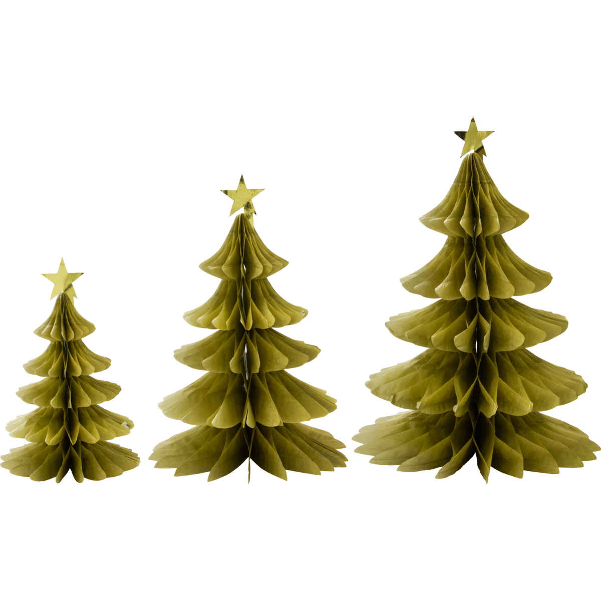 Christmas ornaments, Golden Tree - Set of 3