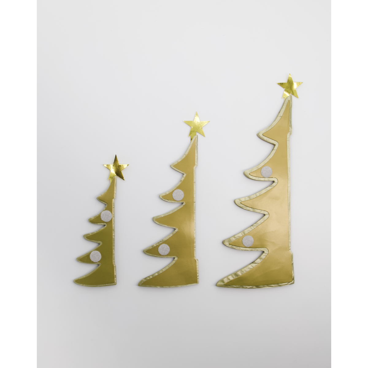 Christmas ornaments, Golden Tree - Set of 3