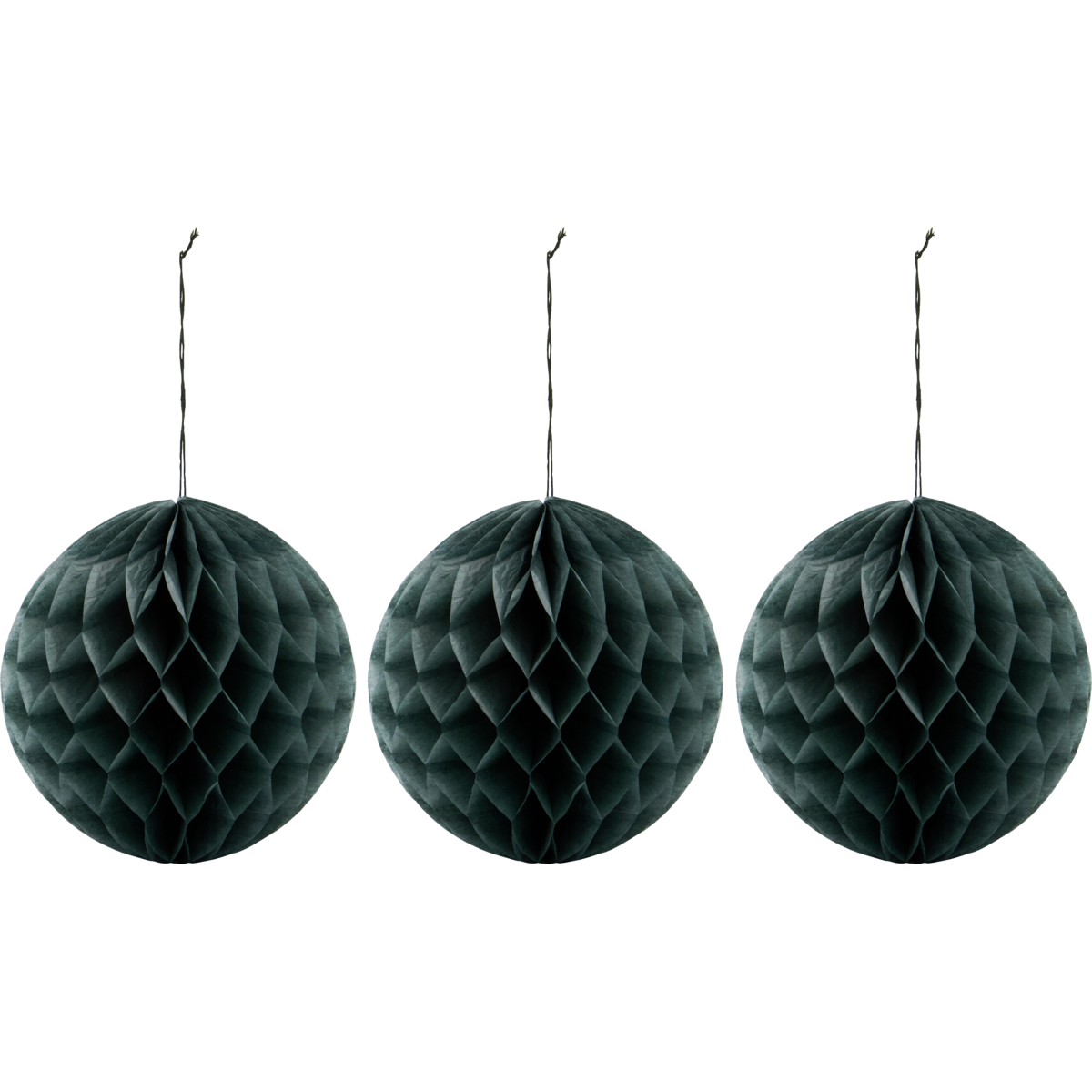 Christmas ornaments, Green - Set of 3
