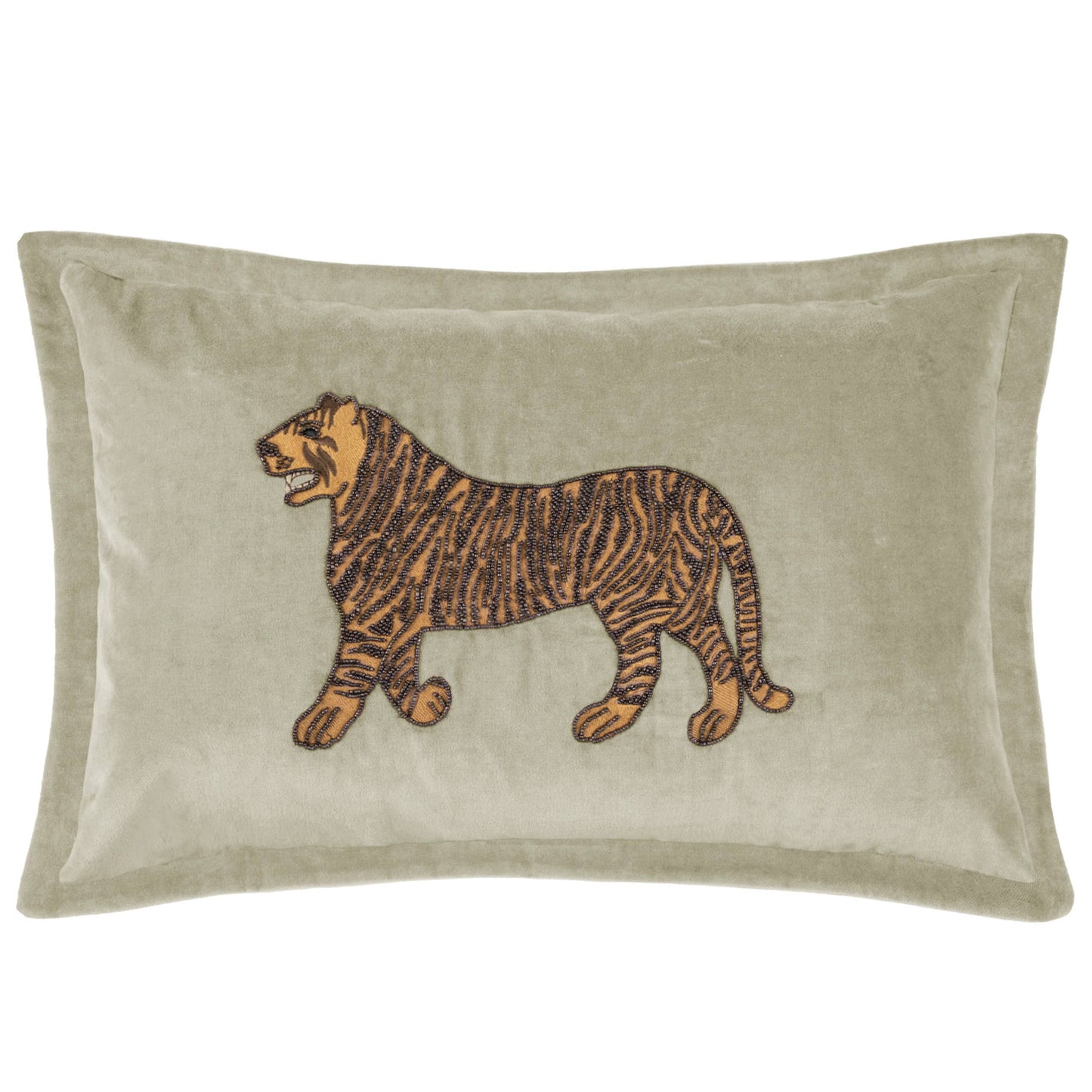Durga Embroidered Cushion Quartz