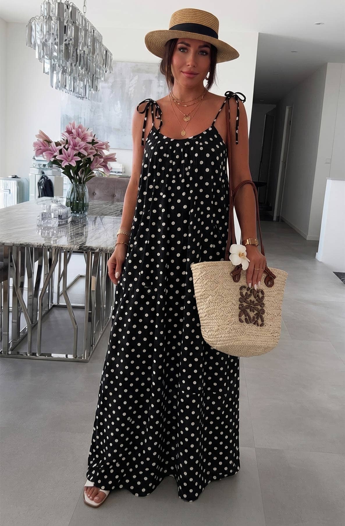 Polka Dot Maxi Dress