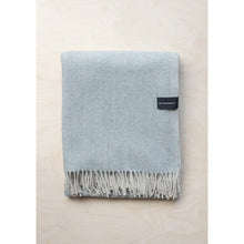 Load image into Gallery viewer, Recycled Wool Blanket in Silver Herringbone
