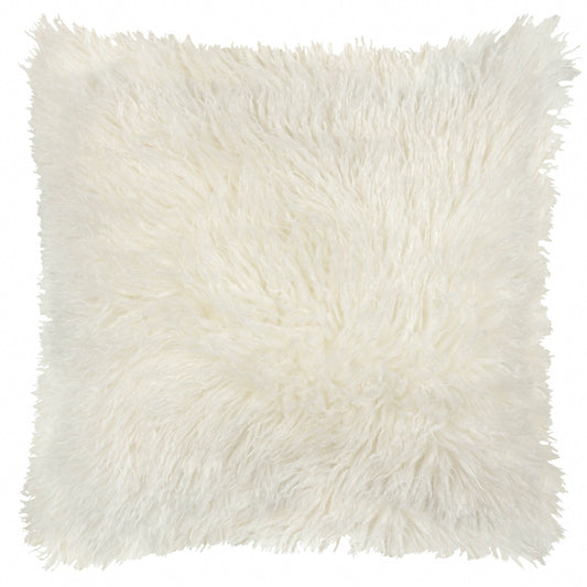 Faux Fur Cushion - Ecru
