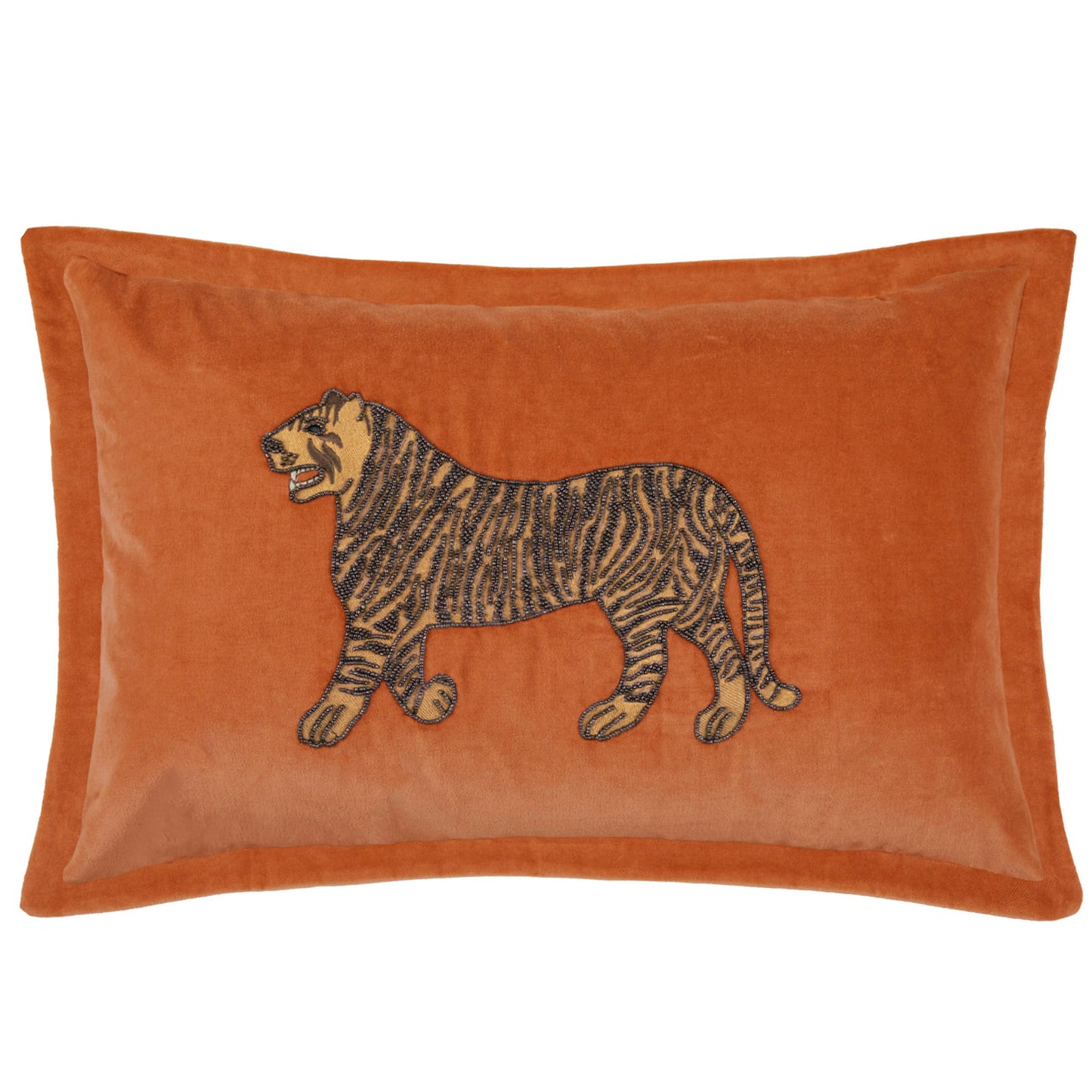 Durga Embroidered Cushion Cinnamon