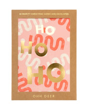 Load image into Gallery viewer, Ho Ho Ho Pattern Christmas Card Set - Pack of 6

