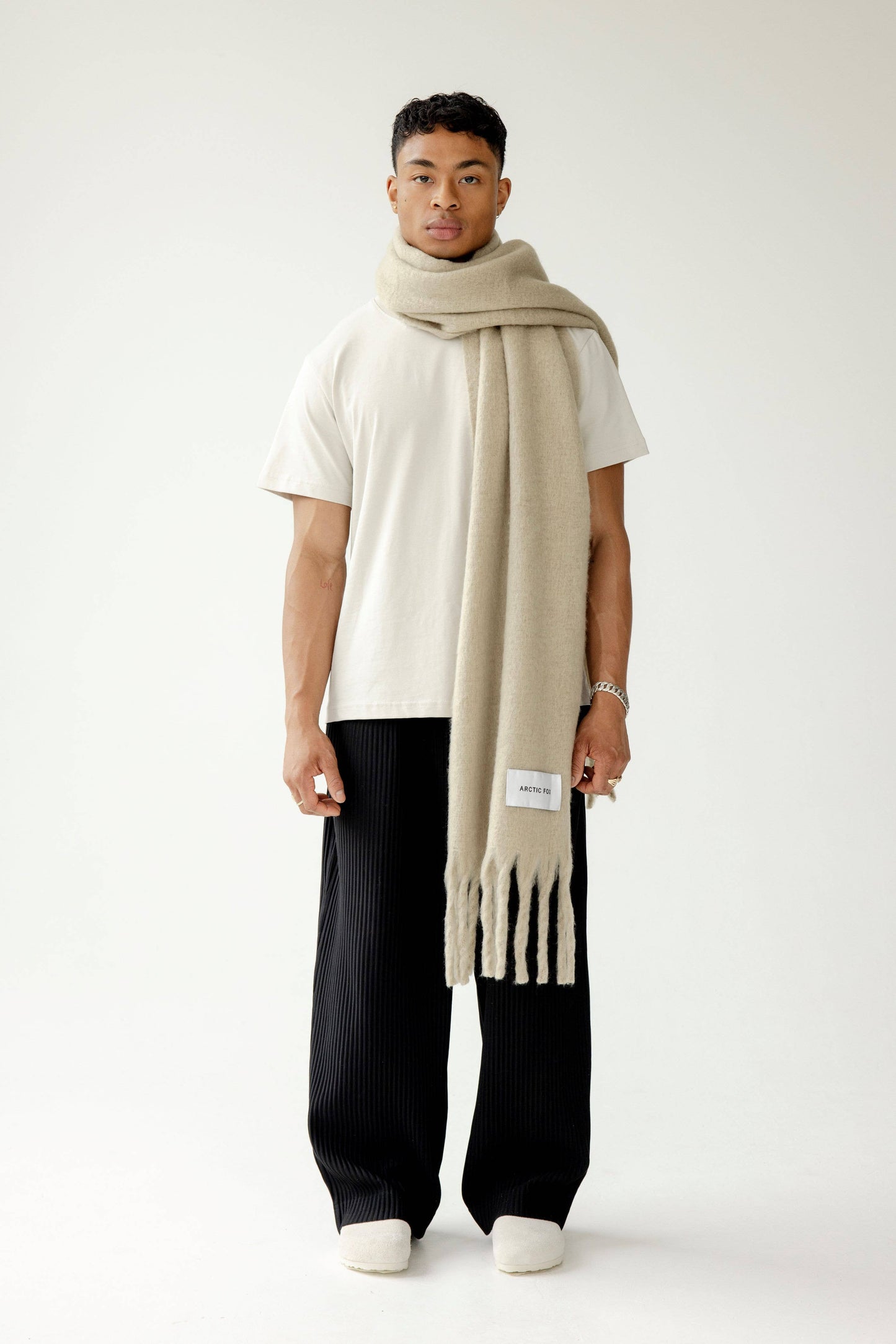 The Reykjavik Scarf - 100% Recycled - Arctic Grey - AW24