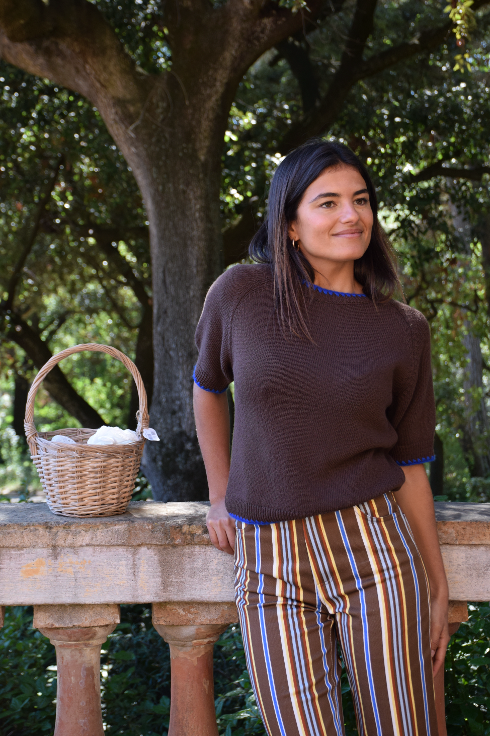 Joana Brown T-shirt: L