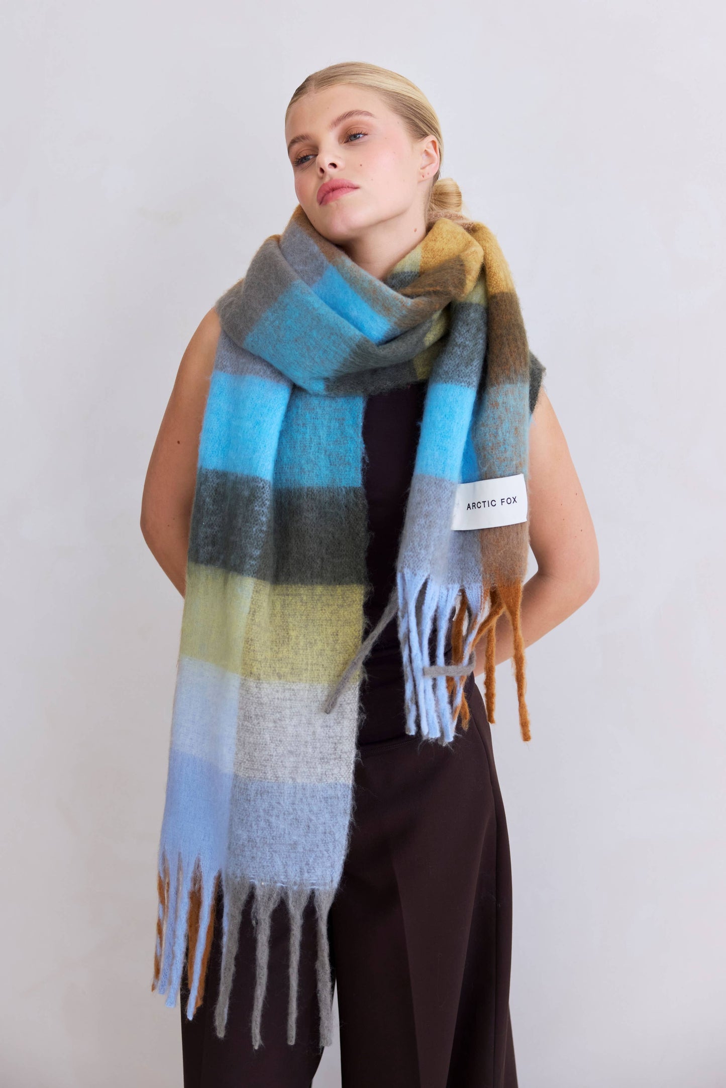 The Reykjavik Scarf - 100% Recycled - Blue/Orange